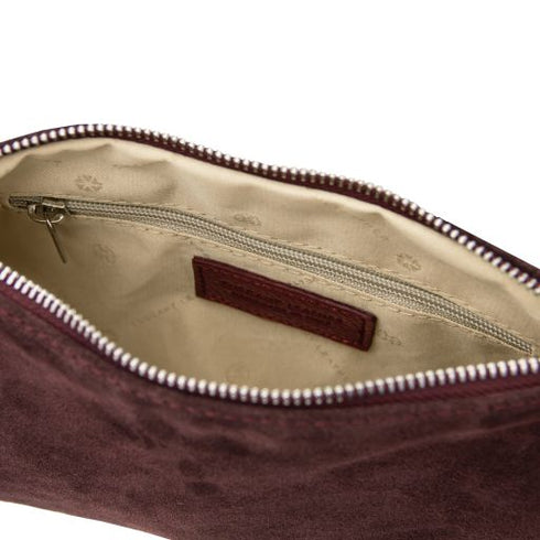 Nomade - Suede leather fringe clutch
